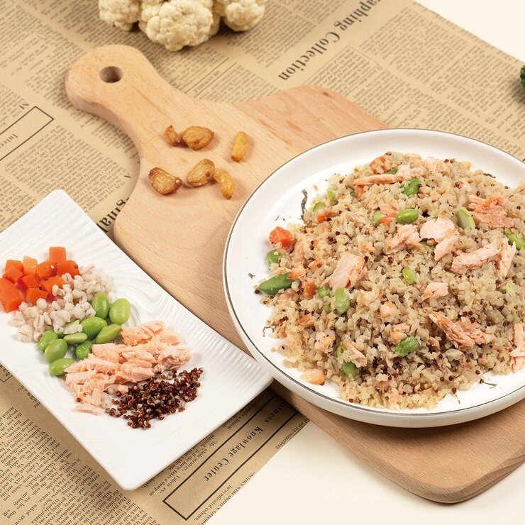 美威 冷凍香蒜鮭魚花椰米 1.08公斤