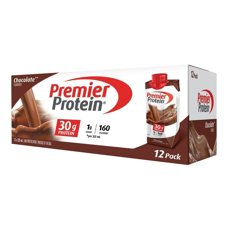 Premier Protein Milk Protein Drink Chocolate Flavor 325 ml X 12-Pack