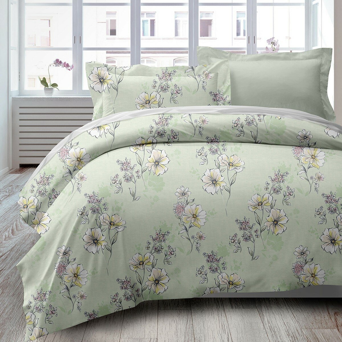 Caliphil 美國棉雙人加大床包被套六件組 183公分 X 190公分 維西