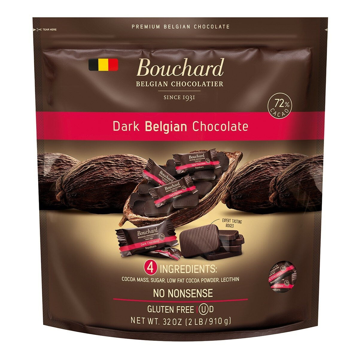 Bouchard 72% 黑巧克力 910公克 Bouchard 72% 黑巧克力 910公克