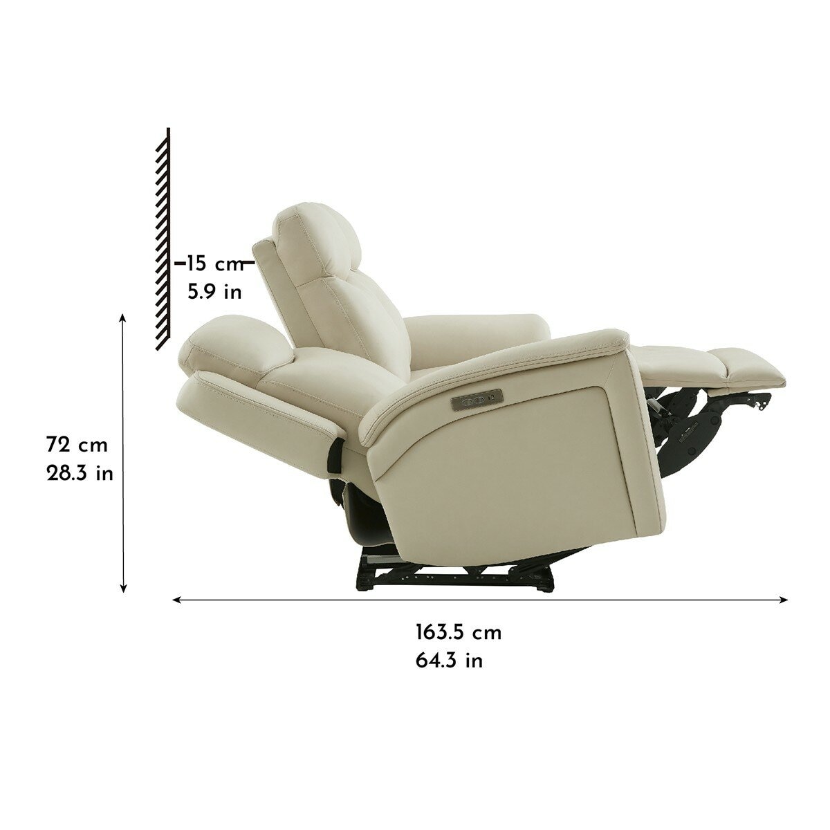 Gilman Creek 牛皮電動沙發