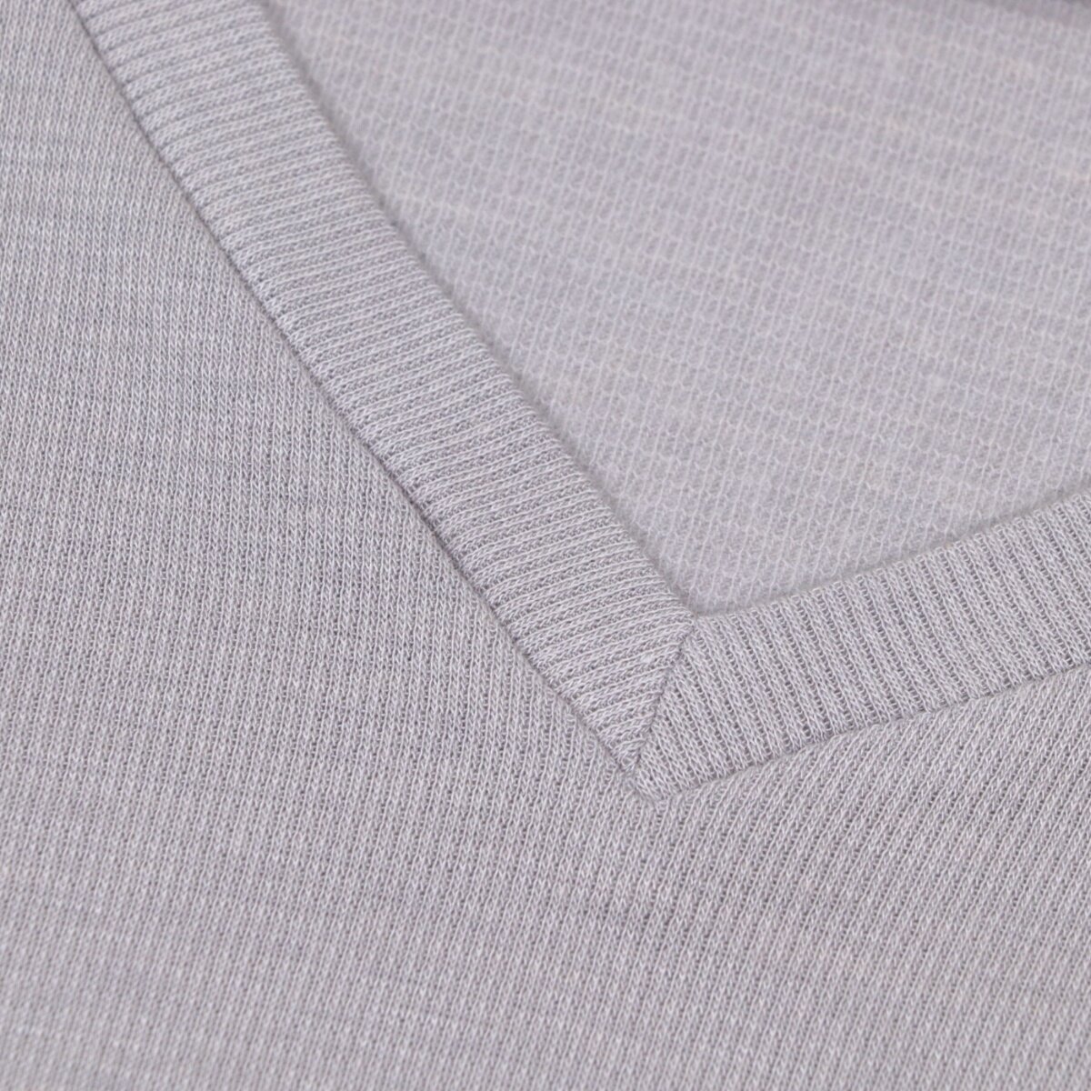 AS 男V領長袖上衣 灰