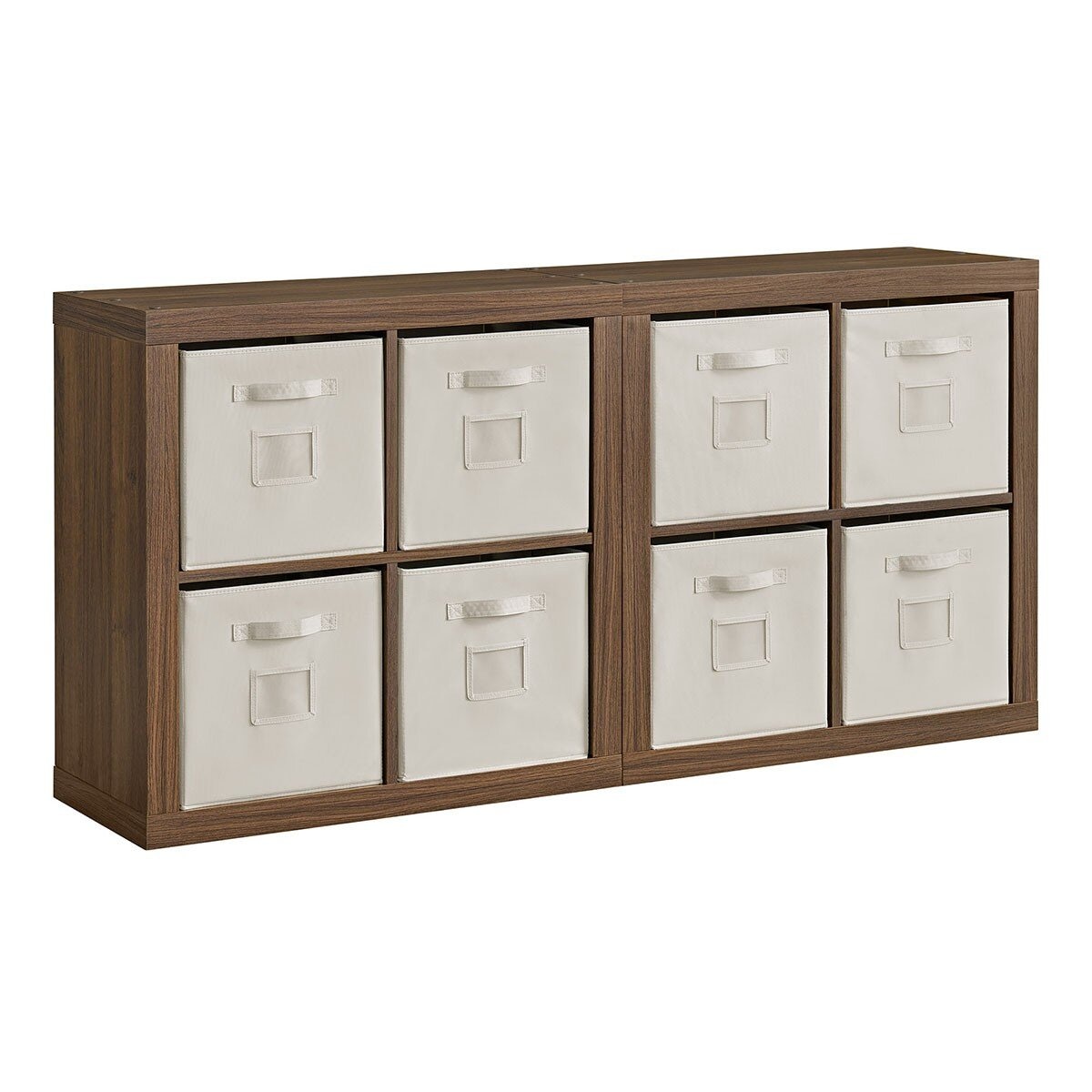 Bayside Furnishings 四格櫃2入 附8個儲物籃