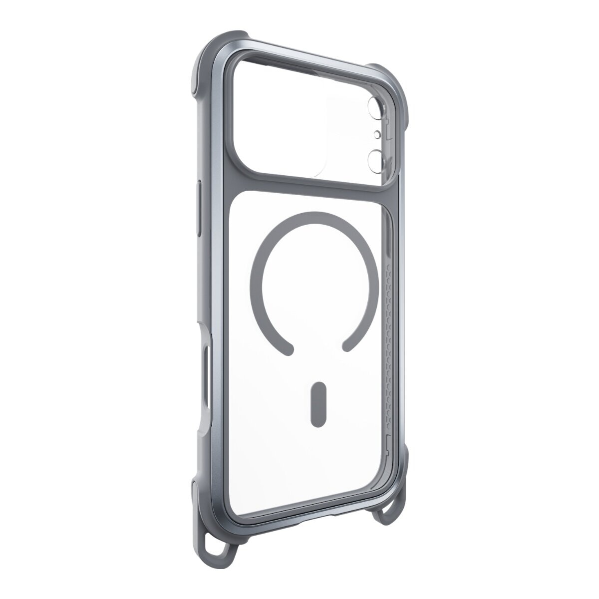 MAGEASY Odyssey Strap M 超軍規防摔掛繩手機殼 iPhone 17 Pro Max(迷霧/高冷灰) + 鏡頭保護貼Lenz(炫彩) + Vetro 9H 鋼化玻璃保護膜