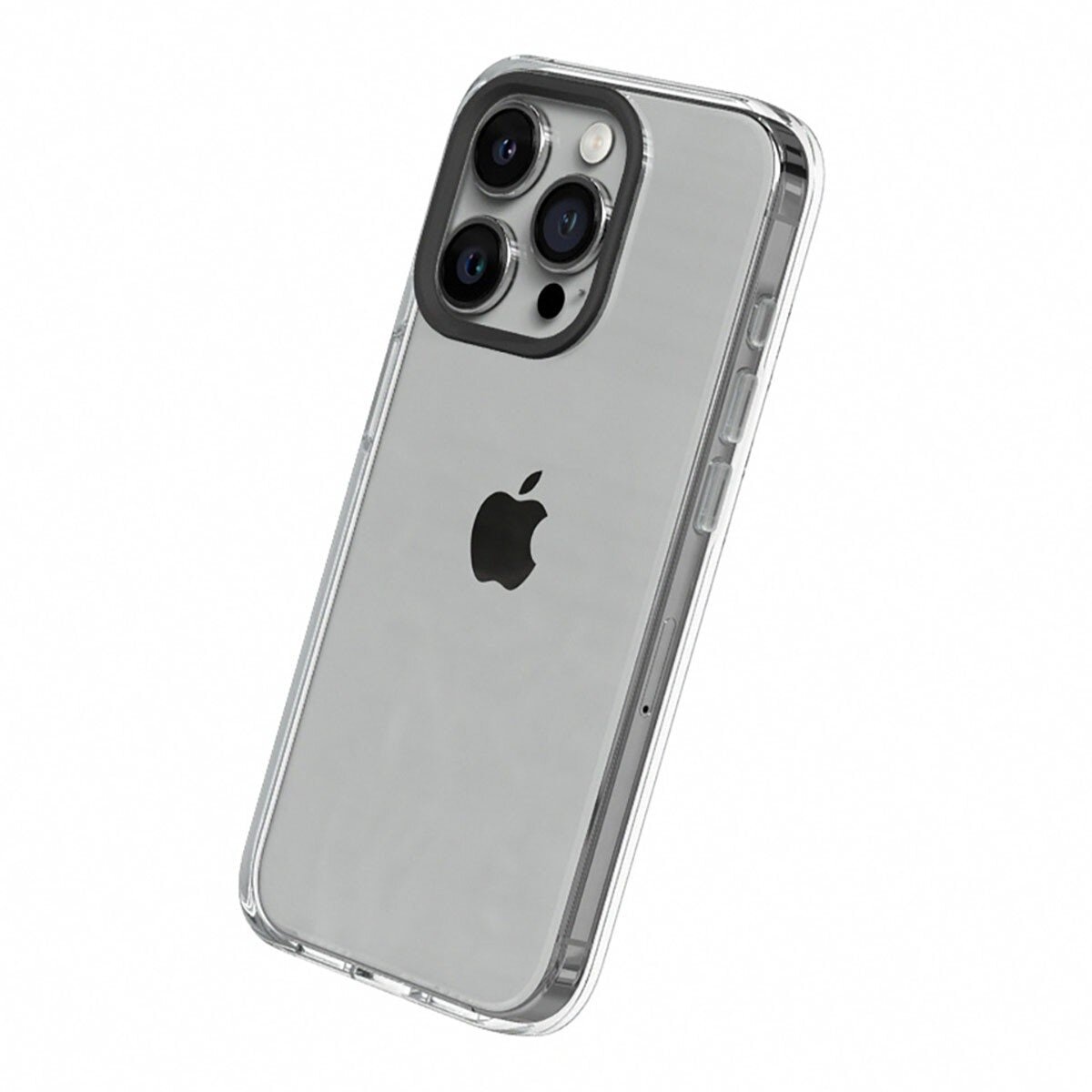犀牛盾 iPhone 15 Pro Clear 透明防摔手機殼 + 9H 3D滿版螢幕玻璃保護貼 + 編織手機掛繩加掛片 玫瑰金