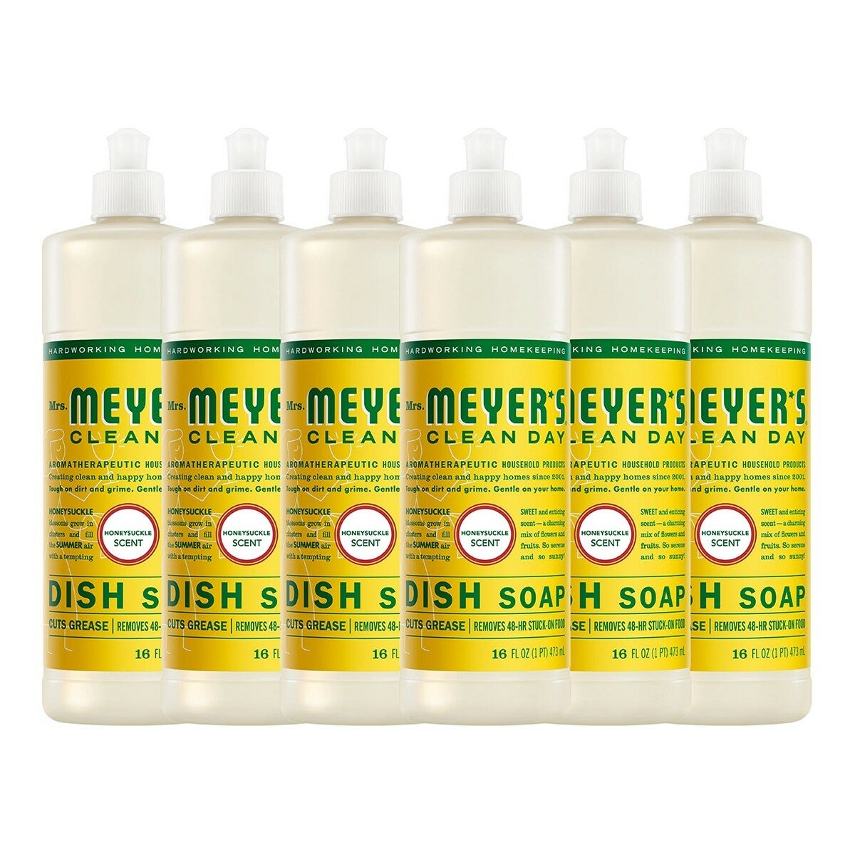 Mrs. Meyer's Clean Day 梅耶夫人香氛洗碗精 金銀花 473毫升 X 6入 Mrs. Meyer's Clean Day 梅耶夫人香氛洗碗精 金銀花 473毫升 X 6入