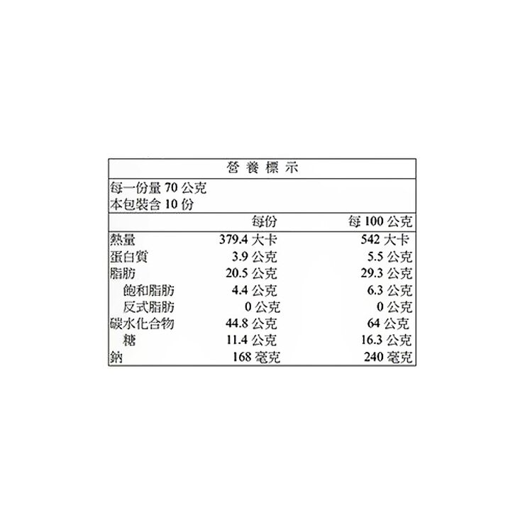 野村煎豆 美樂圓餅 70公克 X 10袋