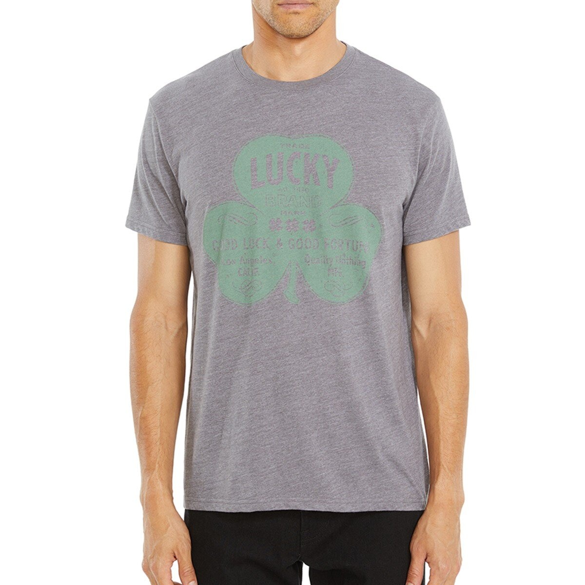 Lucky Brand 男短袖上衣 灰 M
