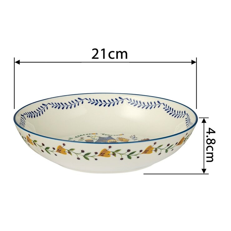 Signature 森林動物彩繪陶碗 X 6件組