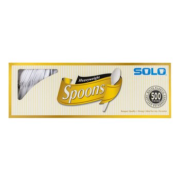 SOLO 白色塑膠湯匙 500入 SOLO 白色塑膠湯匙 500入