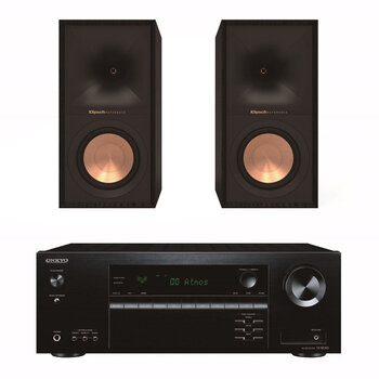 ONKYO Klipsch 兩聲道立體聲組合 Onkyo TX-SR393 5.2 聲道環繞擴大機 & Klipsch R-50M 喇叭組