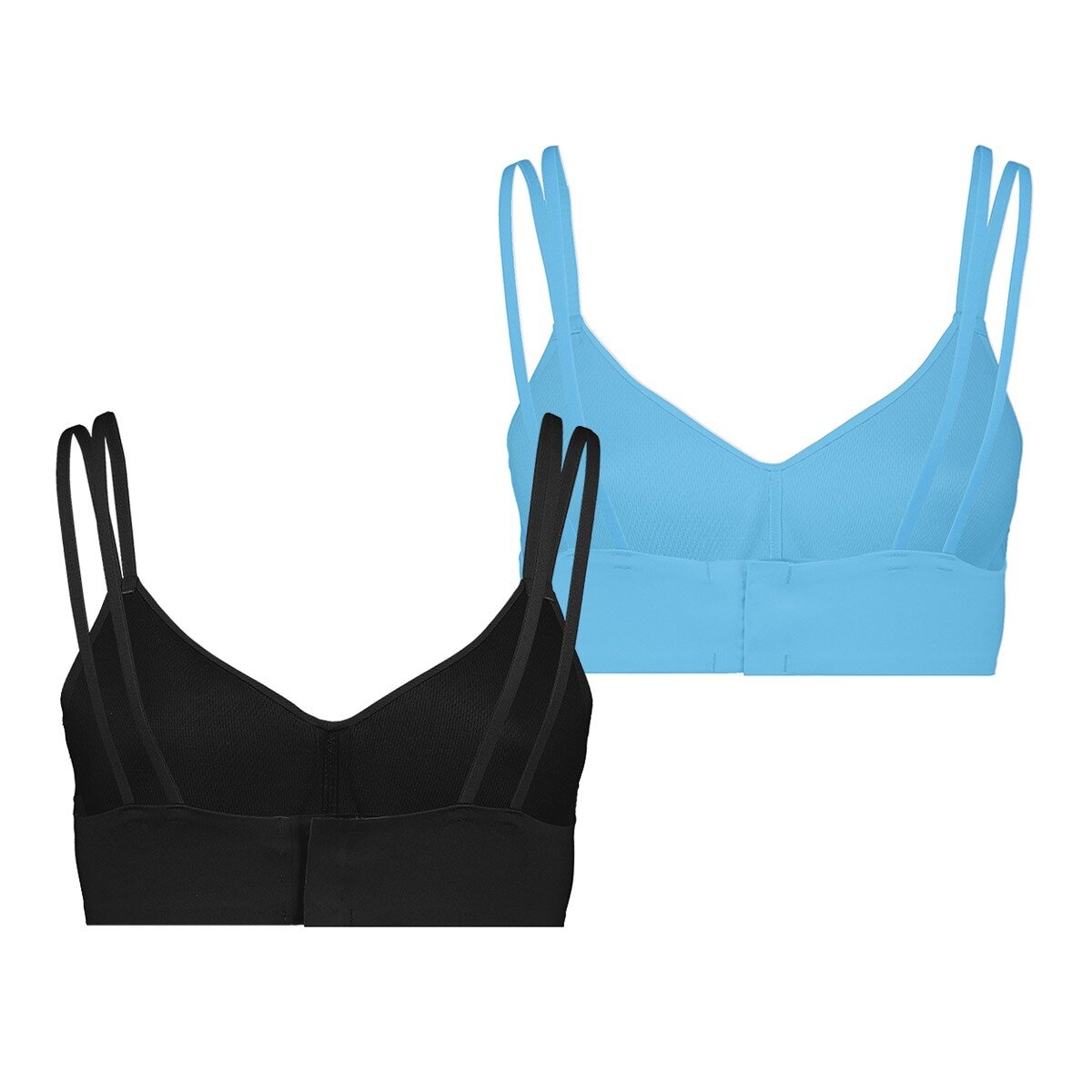 Puma 女運動內衣兩件組 黑 & 藍
