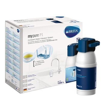 Brita mypure P1 櫥下型硬水軟化濾水系統 (含P1000 濾芯二入)