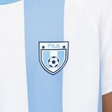 Fila 兒童足球短袖套組 白/藍 M