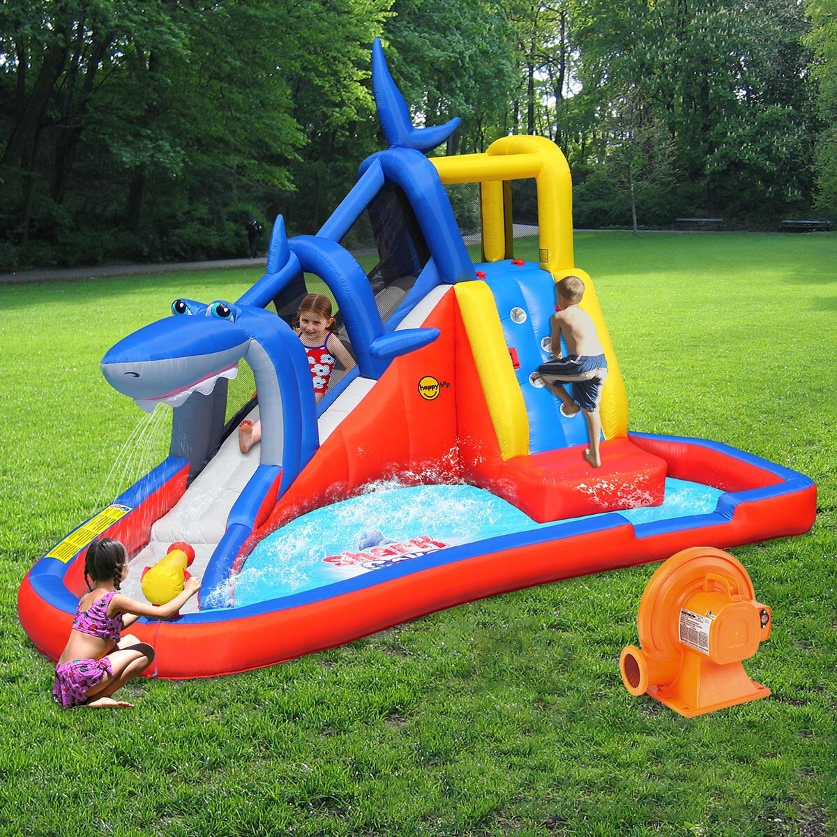 Happy Hop 充氣式鯊魚滑水道樂園 Costco 好市多線上購物