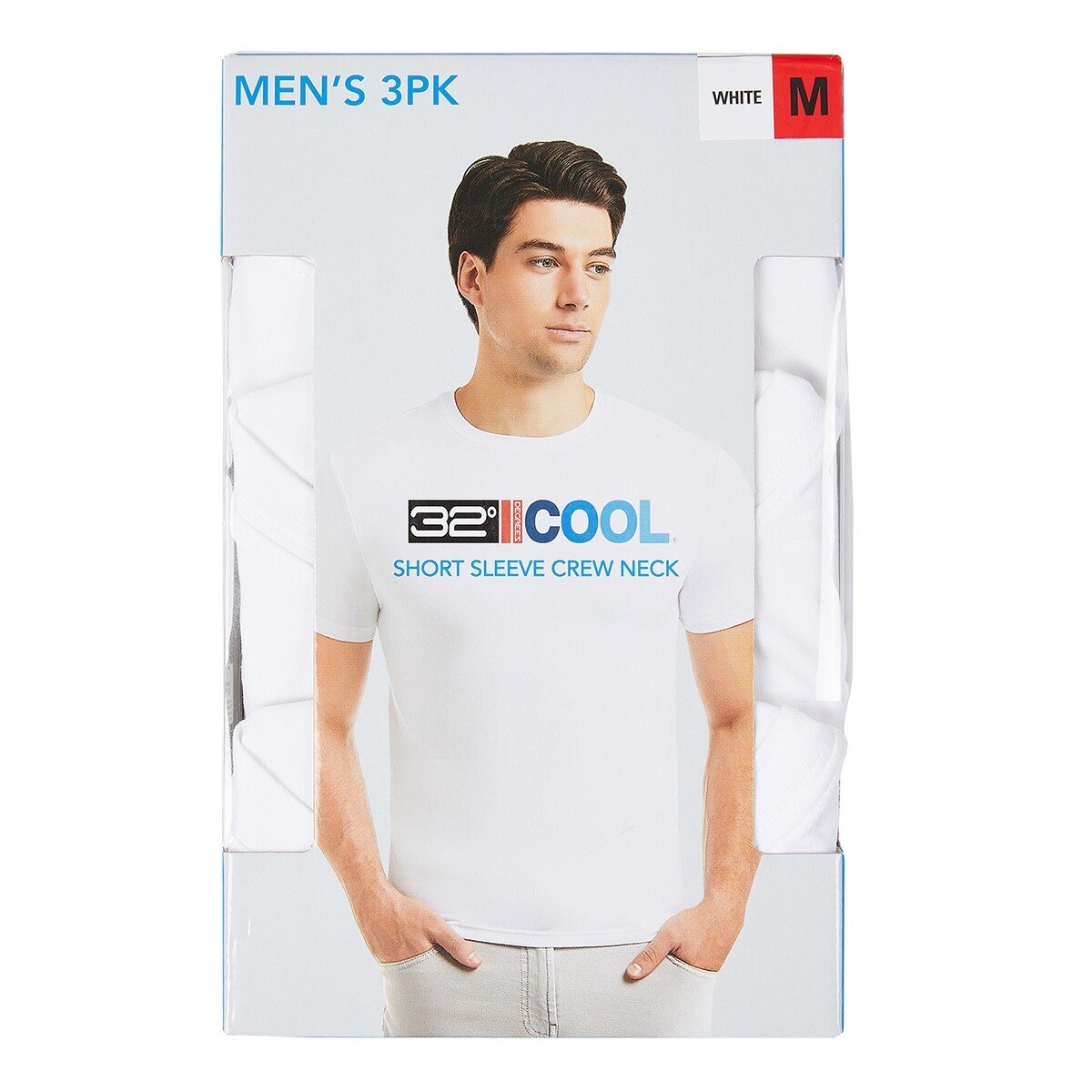 32 Degrees 男短袖涼感上衣三件組
