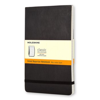 Moleskine 記者橫條筆記本(大型)-黑 Moleskine 記者橫條筆記本(大型)-黑