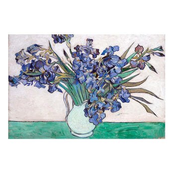 梵谷-花瓶裡的紫色鳶尾花松木框油畫 30x45CM 梵谷-花瓶裡的紫色鳶尾花松木框油畫 30x45CM