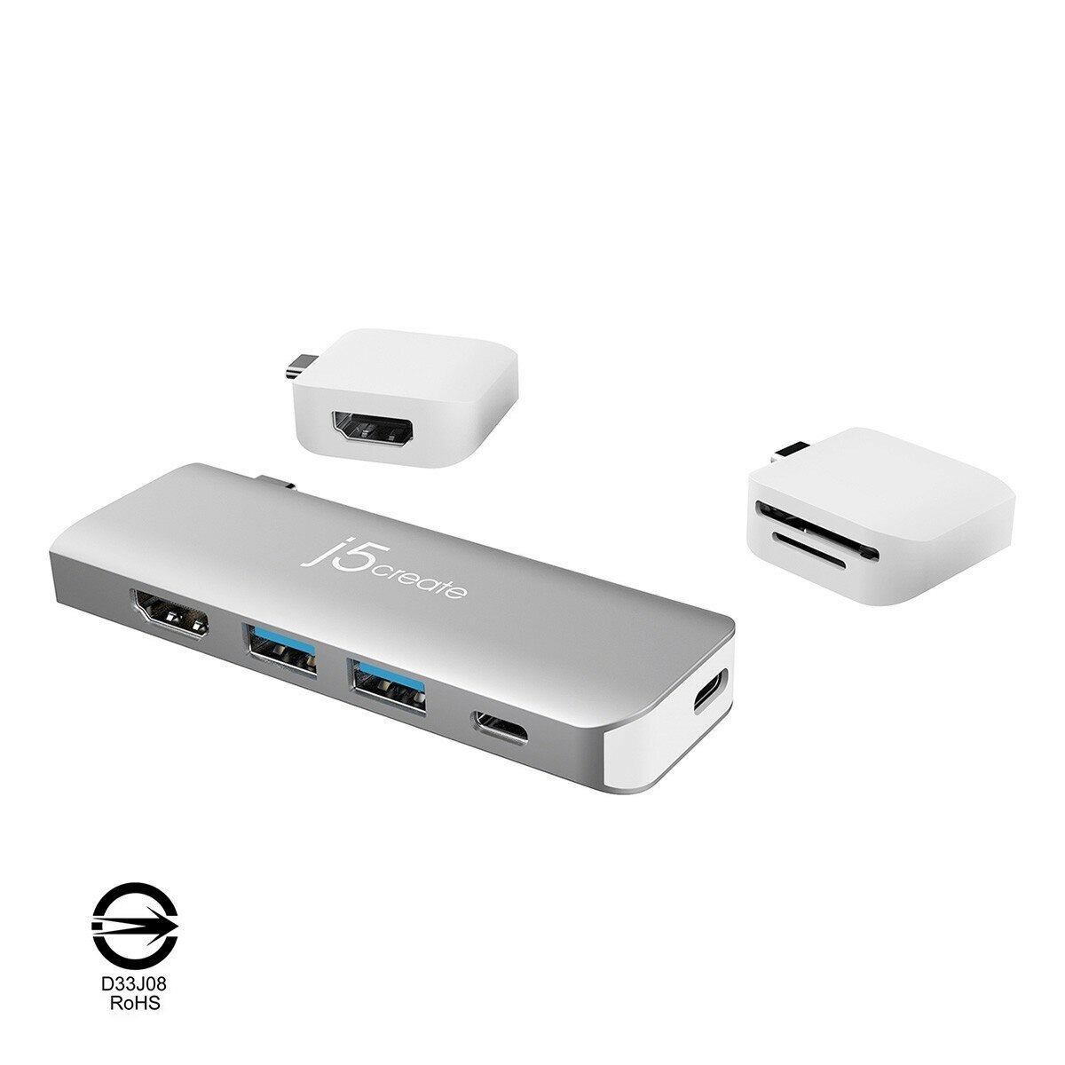 J5create 8合一磁吸式擴充基座套件組 JCD387