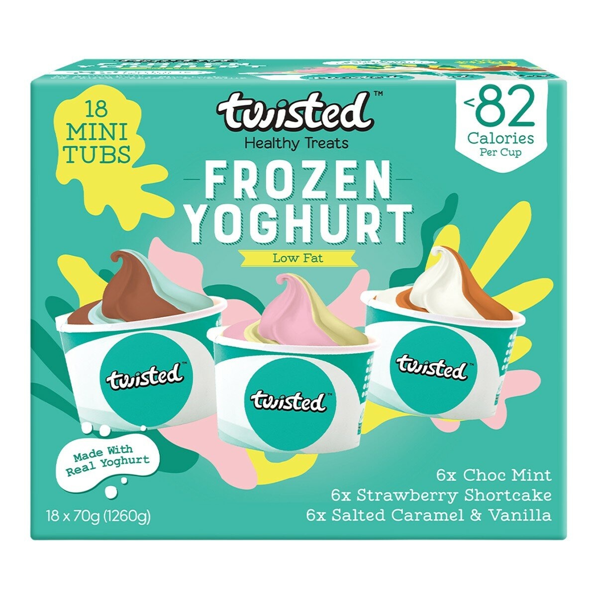 Twisted 迷你綜合優格冰淇淋 70公克 X 18入 Twisted 迷你綜合優格冰淇淋 70公克 X 18入