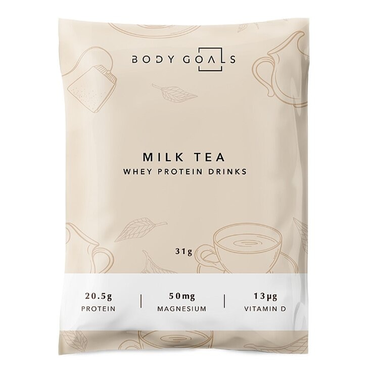 Body Goals Multi-Effect Whey Protein Drinks 31 g X 60-Pack [French Chocolate / Milk Tea / Strawberry Milk / Papaya Milk / Thai Milk Tea / Brown Sugar Milk Tea]
