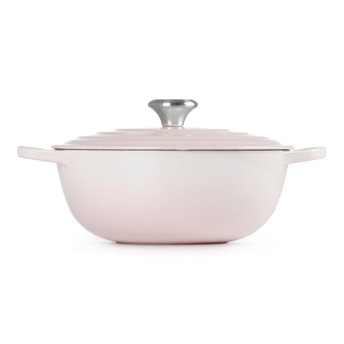 Le Creuset 琺瑯鑄鐵媽咪鍋 含鋼頭鍋蓋 28公分 貝殼粉