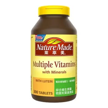Nature Made萊萃美綜合維生素礦物質和葉黃素錠300錠