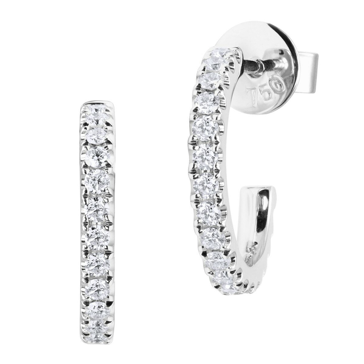 0.40克拉 圓形鑽石耳環 VS2/I