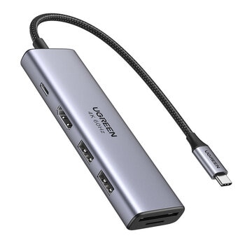 綠聯 六合一多功能USB-C集線器 4K 60Hz版 60384