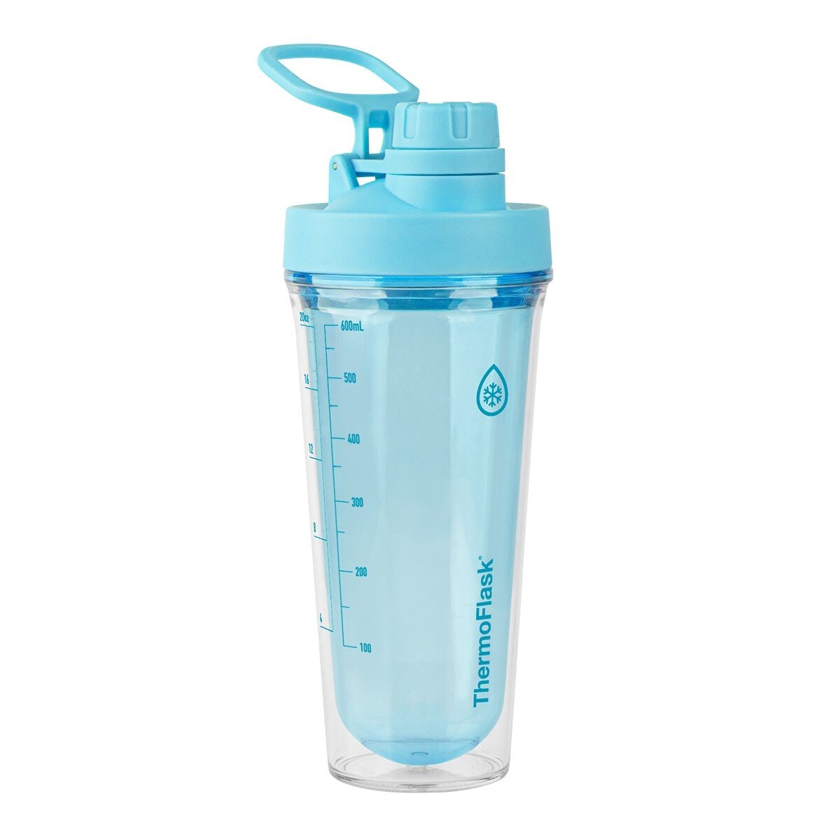 ThermoFlask 塑膠隨行搖搖杯 710毫升 X 2件組 藍+白