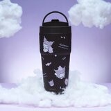 WOKY 沃廚 X 三麗鷗 渾圓杯鈦陶瓷保冷保溫杯 770毫升 X 2件組 Hello Kitty 純粹白 + 酷洛米 黑天使