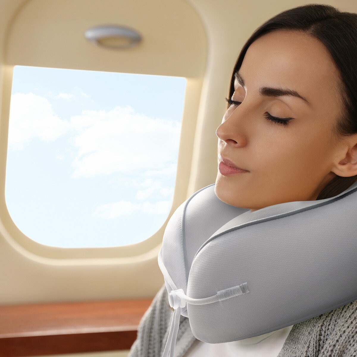 Airia Living Travel Pillow 26 cm X 25 cm X 11.3 cm Gray
