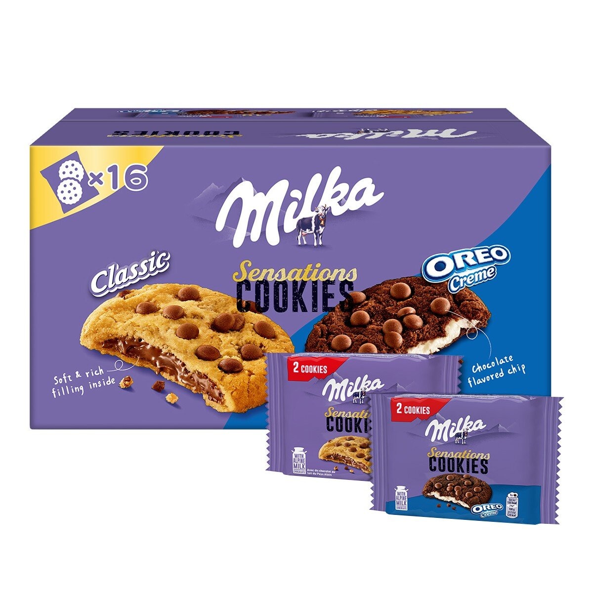Oreo X Milka 巧克力風味豆 綜合夾餡餅乾分享組 852克