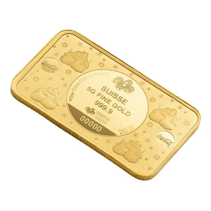 PAMP 可口可樂北極熊 黃金條塊 999.9純金 5公克 PAMP 可口可樂北極熊 黃金條塊 999.9純金 5公克
