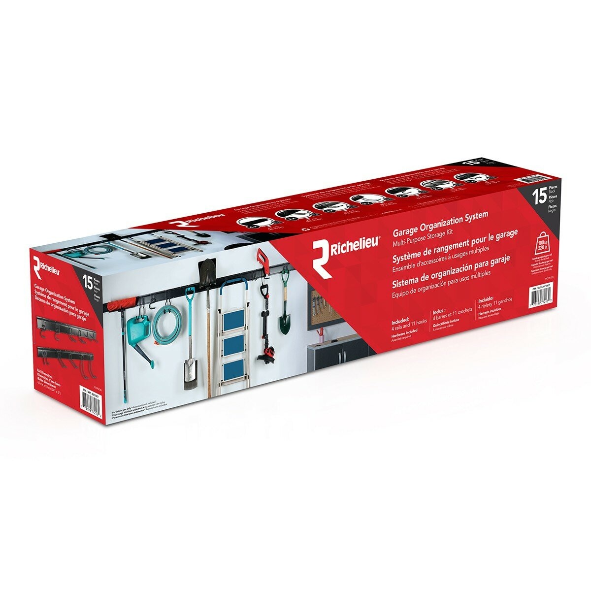 Richelieu 車庫收納掛勾 15件組