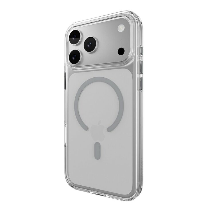 MAGEASY Bright M 不發黃軍規磁吸透明殼 iPhone 17 Pro Max(迷霧磁圈) + 鏡頭保護貼Lenz鈦合金(迷霧鈦) + Vetro 9H 鋼化玻璃保護膜