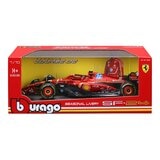 Bburago 1:18 賽車模型 Ferrari SF-24 (#55 Carlos Sainz) 標準塗裝 消光紅 / 14歲以上