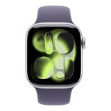 Apple Watch Series 11 GPS 42公釐 銀色鋁金屬錶殼 附霧紫色運動型錶帶 S/M