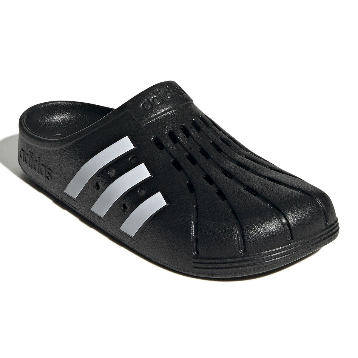 Adidas 中性包腳拖鞋 黑