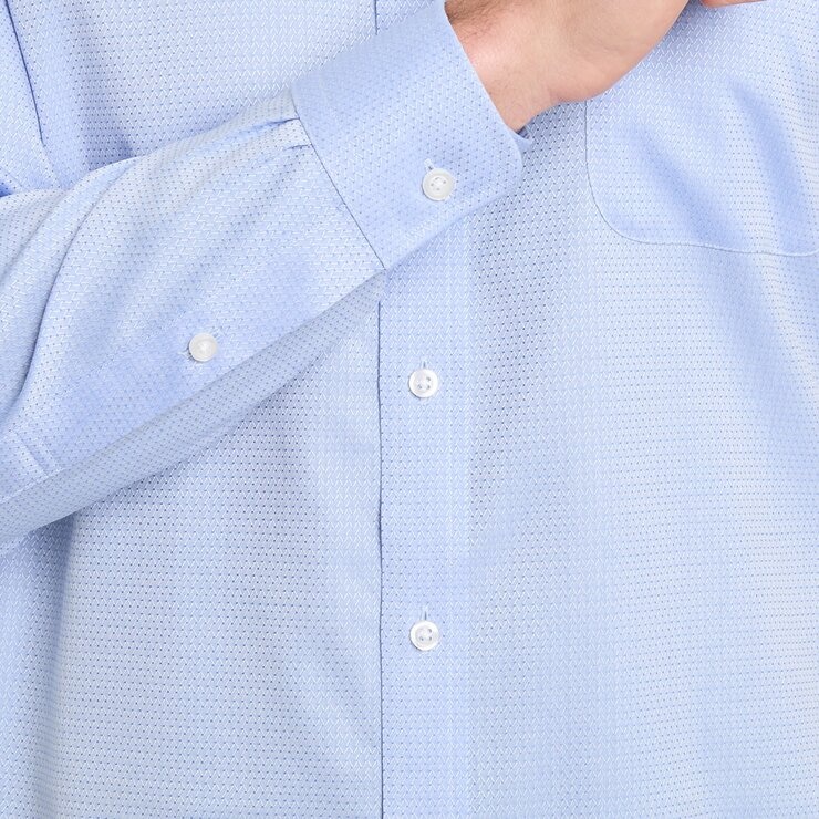 科克蘭 男長袖襯衫 淺藍色