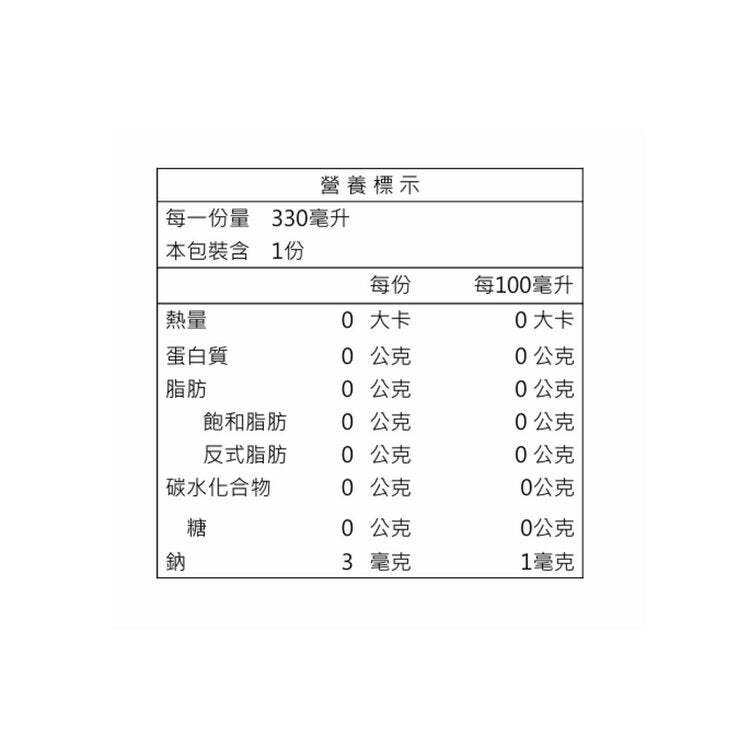 沛綠雅 生薑萊姆風味氣泡水 330毫升 X 24入