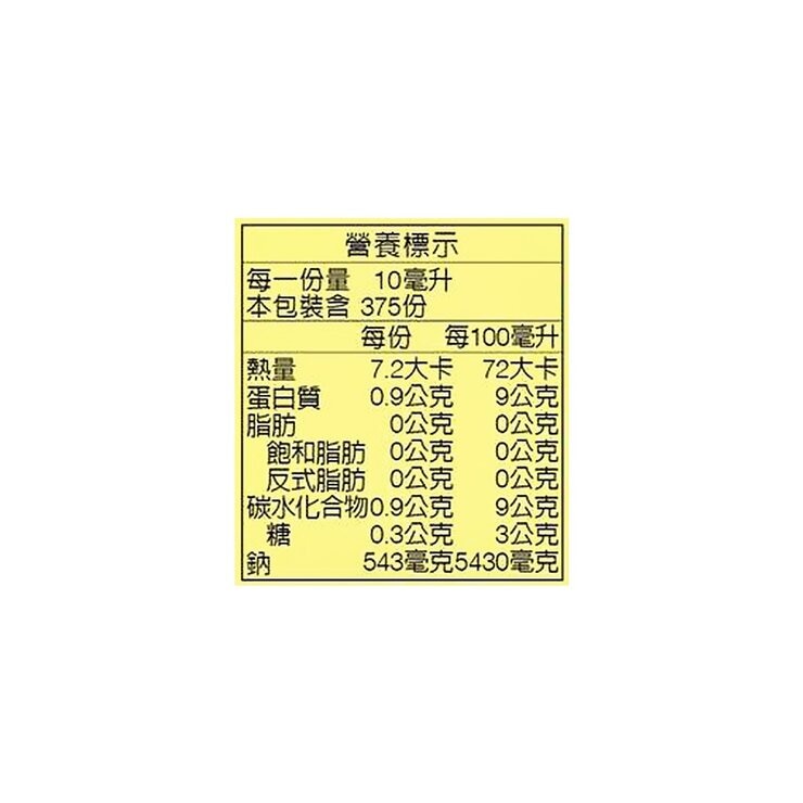 萬家香 甲等醬油 3750毫升