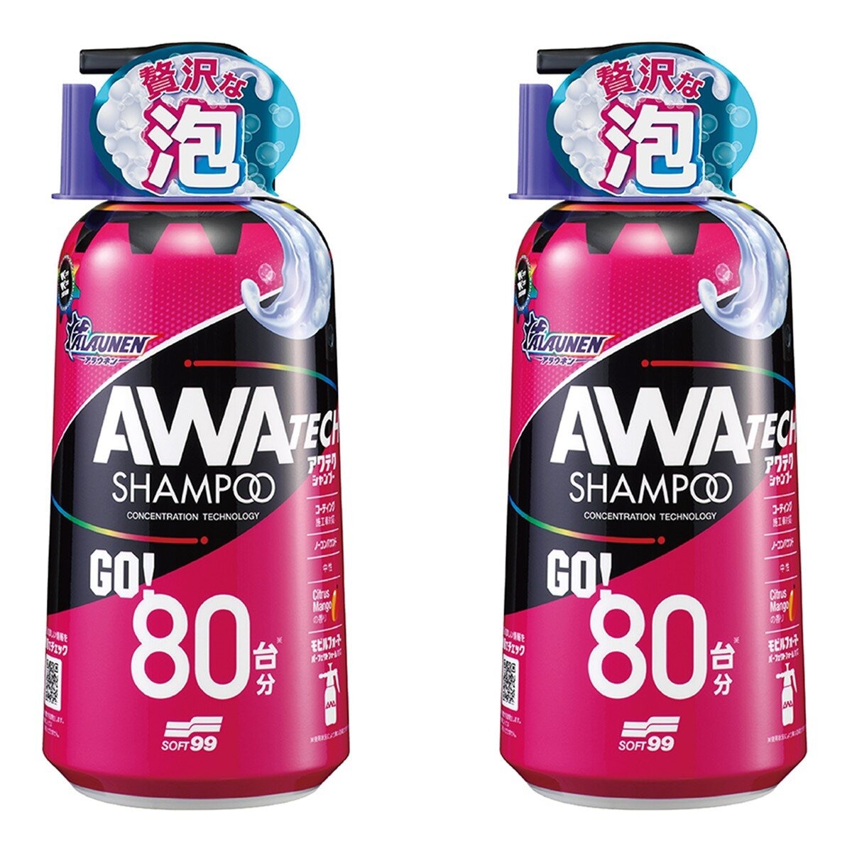 Soft99 ALAUNEN 超泡沫型洗車精 800毫升 X 2入