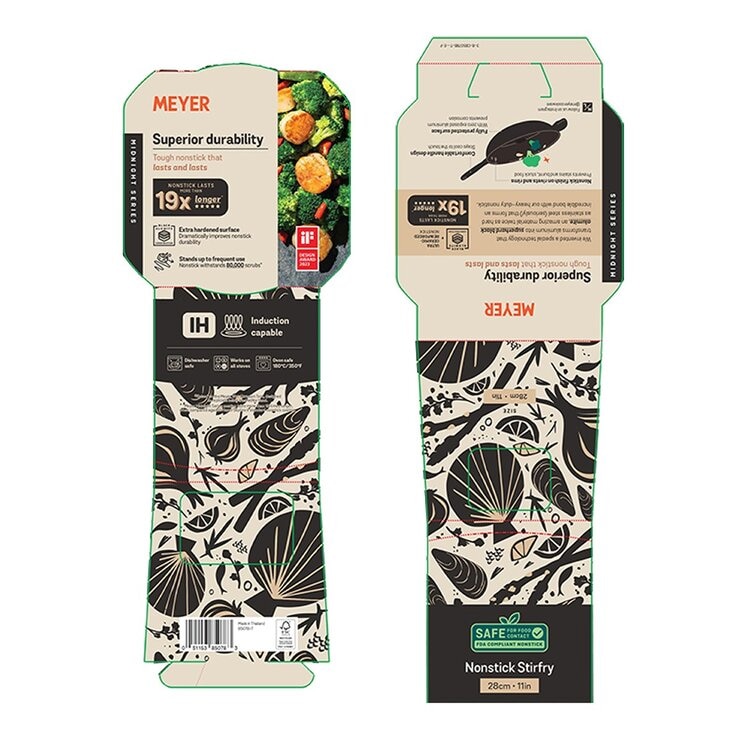 Meyer 鎧甲黑 IH 導磁陽極氧化不沾單柄平底鍋 26公分