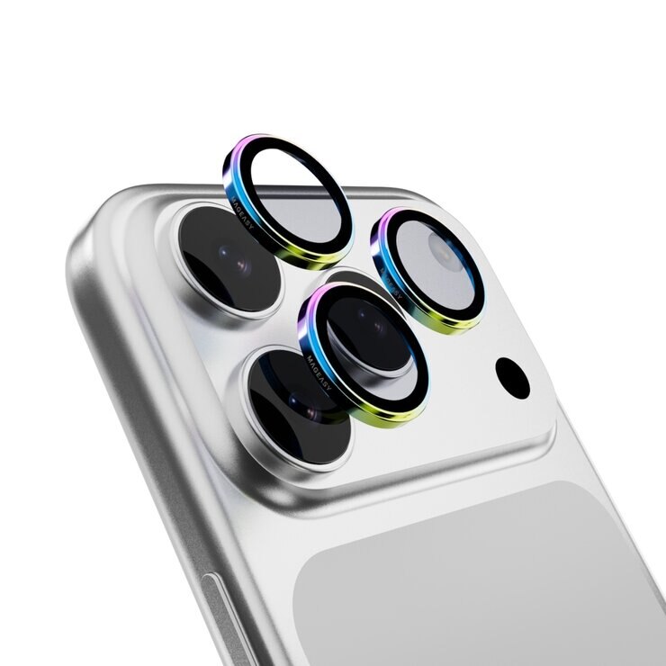 MAGEASY Odyssey Strap M 超軍規防摔掛繩手機殼 iPhone 17 Pro(皮革午夜/沉穩黑) + 鏡頭保護貼Lenz(炫彩) + Vetro 9H 鋼化玻璃保護膜