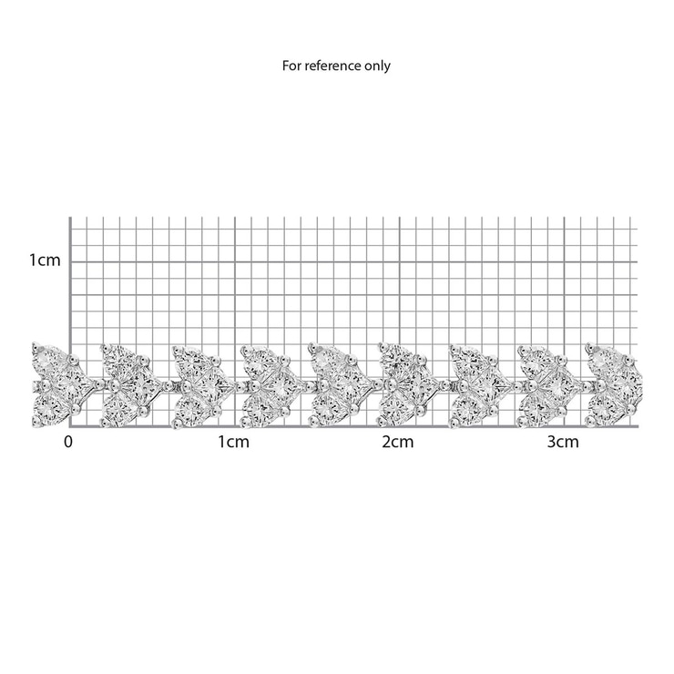5.90克拉 18K白K金 鑽石手鍊 VS2/I