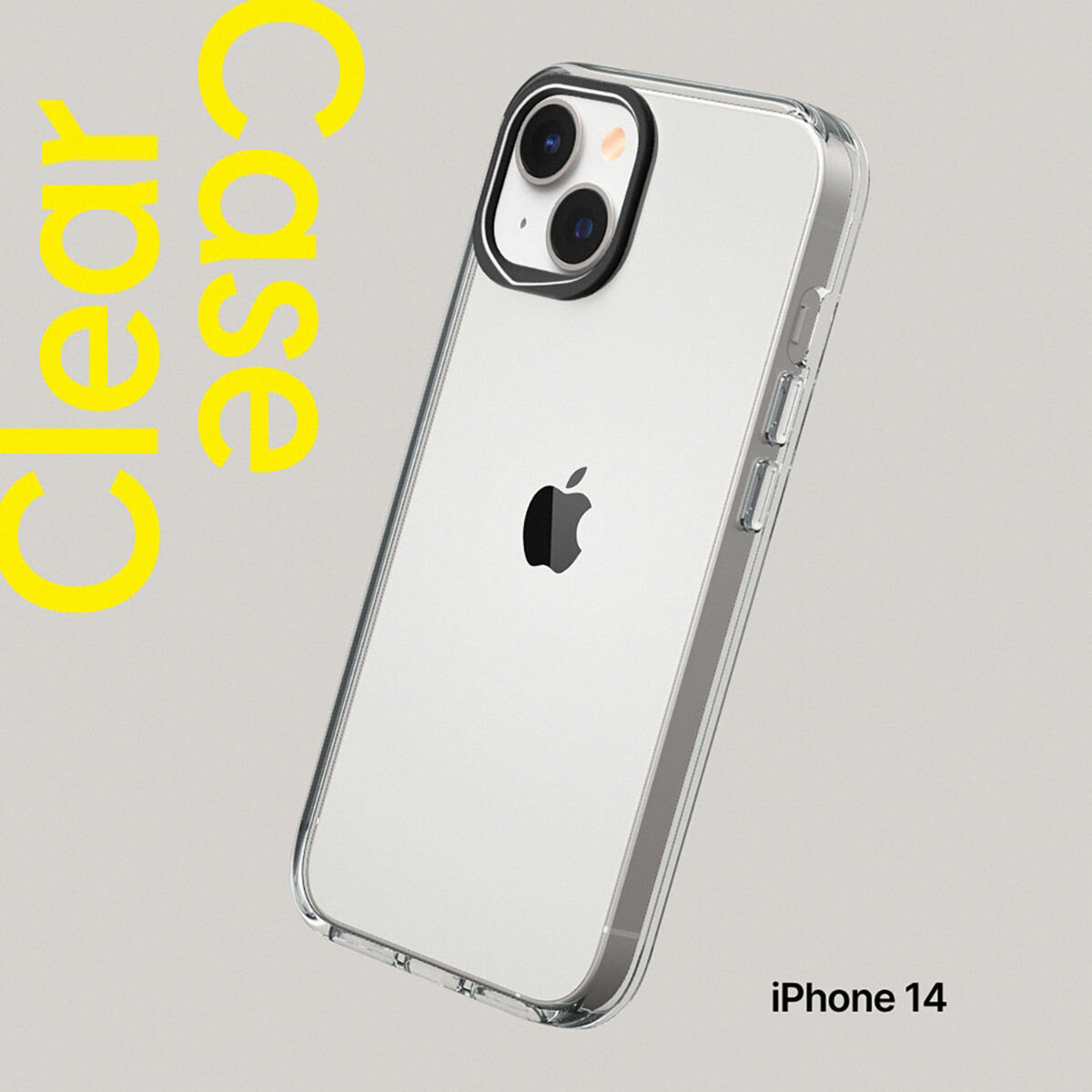 犀牛盾 iPhone 14 Clear 透明防摔手機殼 + 9H 3D滿版螢幕玻璃保護貼 + 手機掛繩 絲綢橘