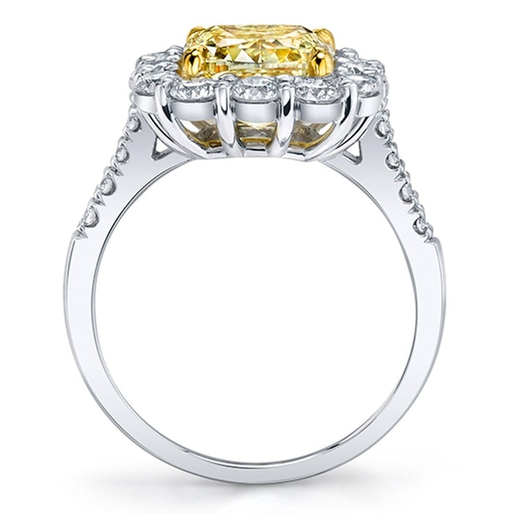 4.52克拉 鉑金 枕形黃鑽石戒指 VS2