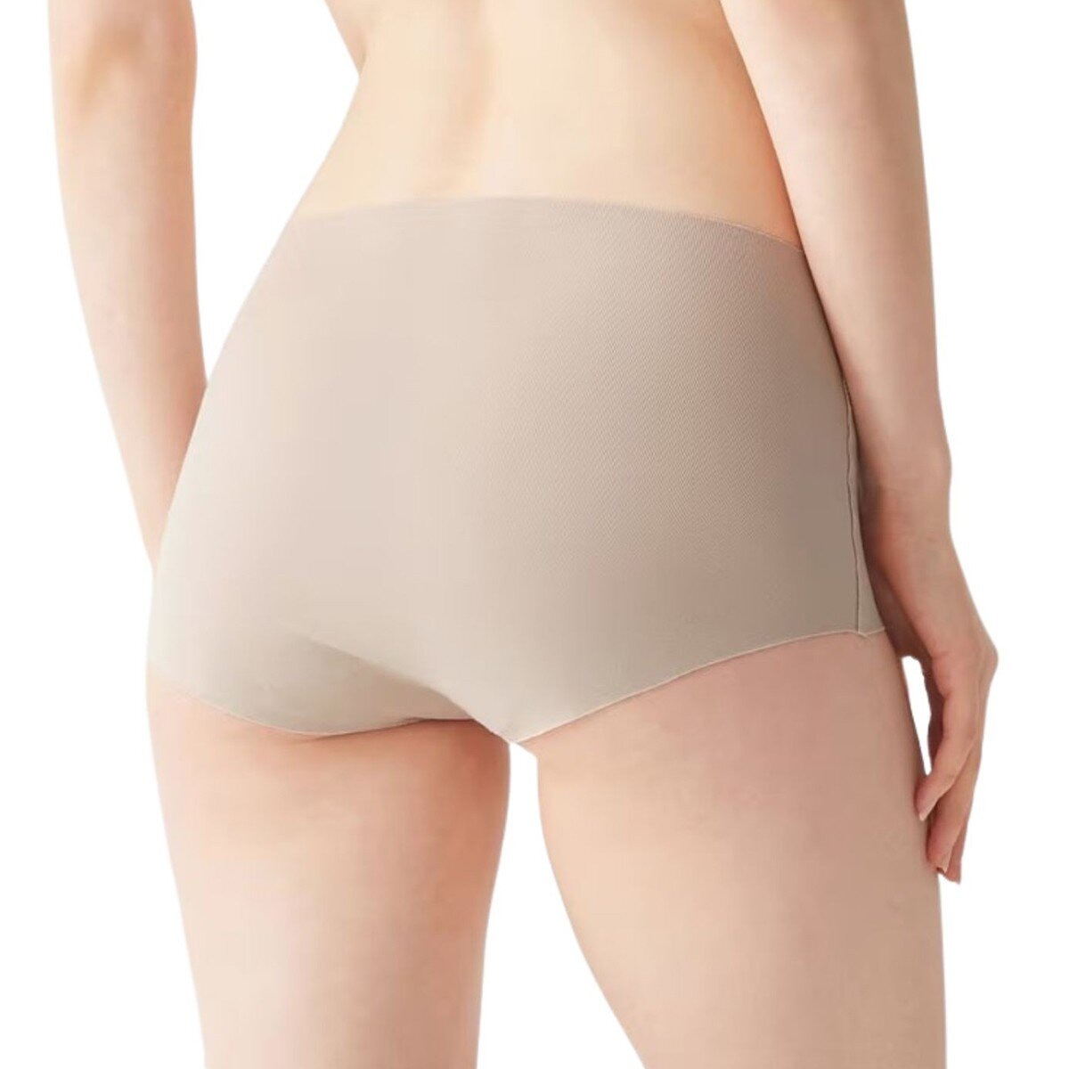 郡是 無縫製中高腰女內褲2入 膚色 M