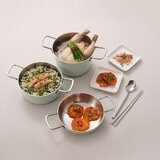 Edelkochen 不鏽鋼雙耳鍋具 含玻璃上蓋4件組 綠色